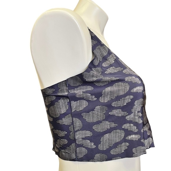 REEBOK Stay Put Bonded Bralette XL Blue Digital Camo Light Impact Sports Bra - Picture 2 of 9